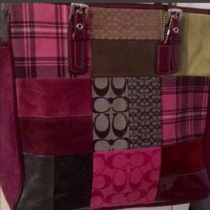 🛍Pink Plaid COACH